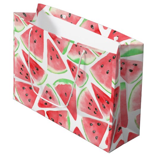 Watermeloenpatroon Large Cadeautasje (Voorkant Gekanteld)
