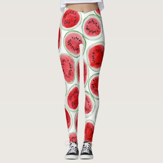 Watermeloenpatroon Leggings (Voorkant)