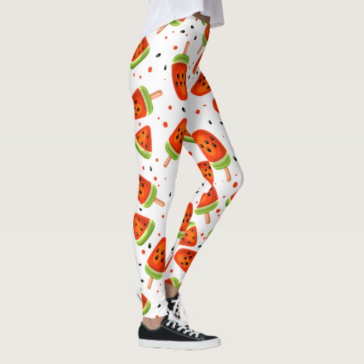 Watermeloenpatroon Leggings (Rechts)