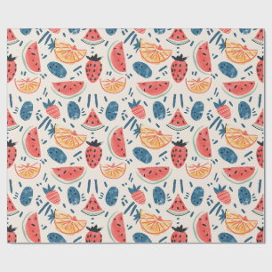 Watermeloenpatroon Naadloze zomerfruit cottage Cadeaupapier