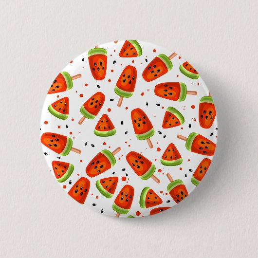 Watermeloenpatroon Ronde Button 5,7 Cm (Voorkant)
