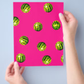 watermeloenpatroon roze flyer (Hand)