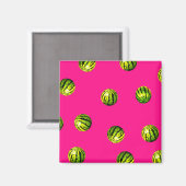 watermeloenpatroon roze magneet (Voorkant / Achterkant)