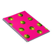 watermeloenpatroon roze notitieboek (Rechterzijde)