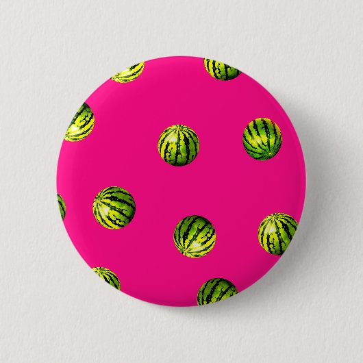 watermeloenpatroon roze ronde button 5,7 cm (Voorkant)