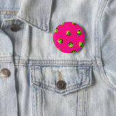 watermeloenpatroon roze ronde button 5,7 cm (In situ)