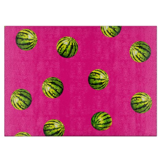 watermeloenpatroon roze snijplank (Voorkant)
