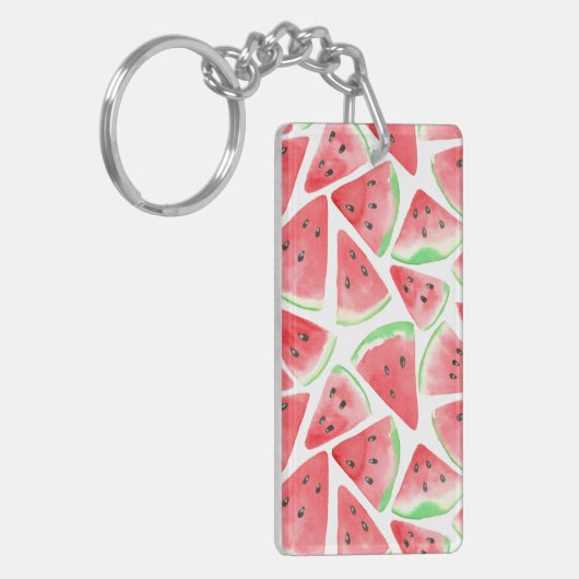 Watermeloenpatroon Sleutelhanger (Voorkant Links)