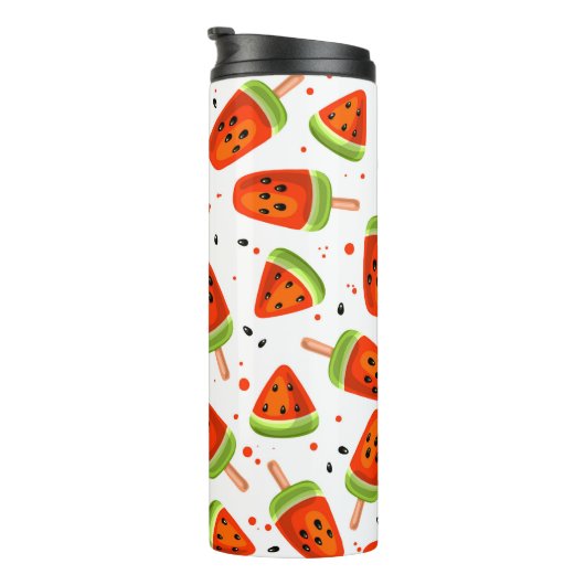 Watermeloenpatroon Thermosbeker (Geroteerd rechts)