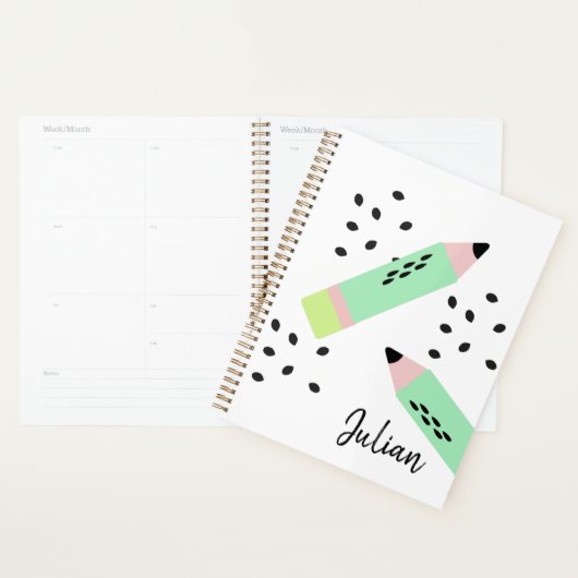 Watermeloenpitten Terug naar school Kinderen Naam  Planner (Display)