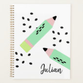 Watermeloenpitten Terug naar school Kinderen Naam  Planner (Voorkant)