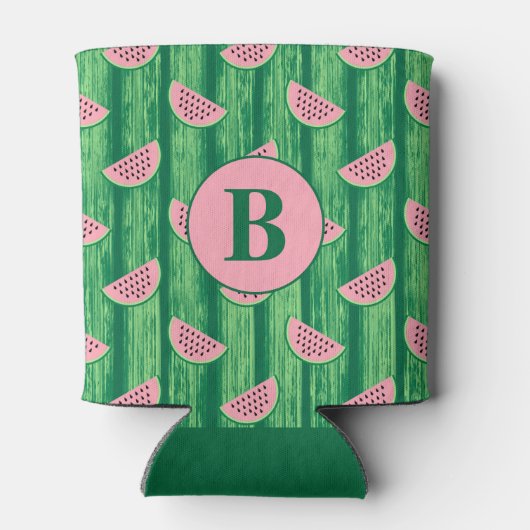 Watermeloenplakjes Monogram Blikjeskoeler (Achterkant)