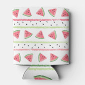 Watermeloenplakjes: Waterverf Gestreept Naadloos Blikjeskoeler (Achterkant)