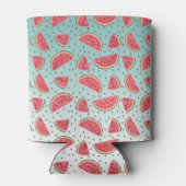 watermeloenplakken en zaadpatroon blikjeskoeler (Achterkant)