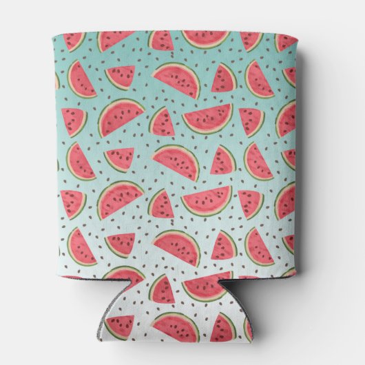 watermeloenplakken en zaadpatroon blikjeskoeler (Achterkant)