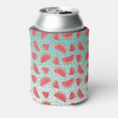 watermeloenplakken en zaadpatroon blikjeskoeler (Blikje Achterkant)