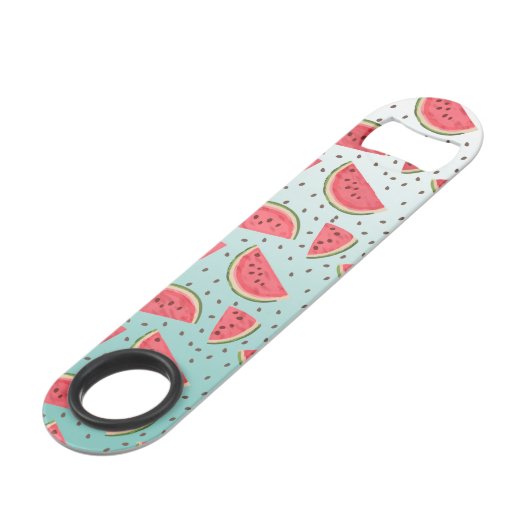 watermeloenplakken en zaadpatroon speed flessenopener (Achterkant Gekanteld)