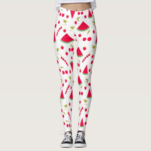 Watermeloenplakken Leggings (Voorkant)