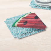 Watermeloenploeg in zwembad kartonnen onderzetters (Gekanteld)