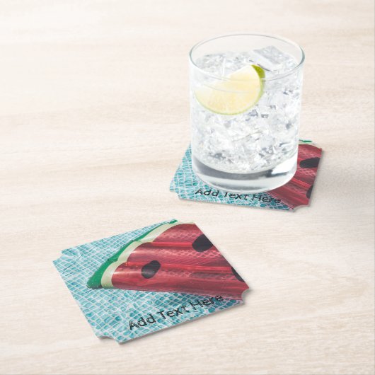 Watermeloenploeg in zwembad kartonnen onderzetters (Insitu)