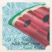 Watermeloenploeg in zwembad kartonnen onderzetters (Voorkant)