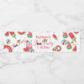 Watermeloenpool Waterfles Etiket (Enkel label)