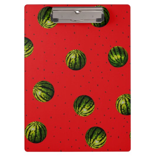 watermeloenrood en zaden klembord (Voorkant)