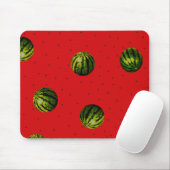 watermeloenrood en zaden muismat (Met muis)