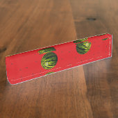 watermeloenrood en zaden naambordje (Zijkant)