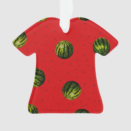 watermeloenrood en zaden ornament (voorkant)
