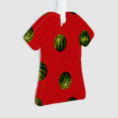 watermeloenrood en zaden ornament (voorkant)