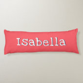 Watermeloenrood Gepersonaliseerd Eenvoudig Trendy Lichaamskussen (Achterkant)
