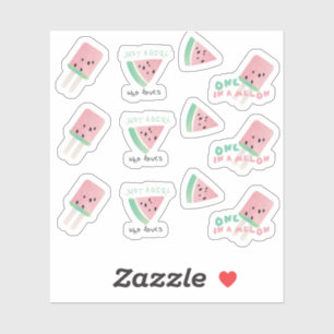 Watermeloensap Eén in een meloen Pop Sticker