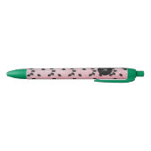 Watermeloensap Pink Faux Glitter Zwarte Inkt Pen (Bodem)