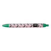 Watermeloensap Pink Faux Glitter Zwarte Inkt Pen (Voorkant)