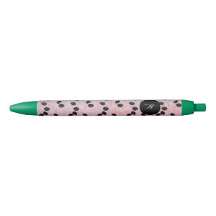 Watermeloensap Pink Faux Glitter Zwarte Inkt Pen