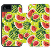 Watermeloensatroon 2 incipio iPhone portemonnee hoesje (Agenda Open)