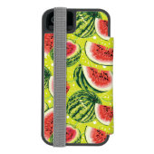 Watermeloensatroon 2 incipio iPhone portemonnee hoesje (Agenda Achterkant)