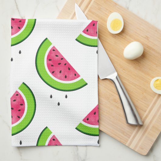 Watermeloensatroon 2 theedoek (Quarter Fold)