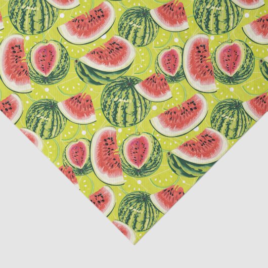 Watermeloensatroon 2 tissuepapier (Detail)