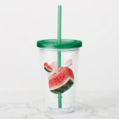 Watermeloensatroon Acryl Drinkbeker (Voorkant)
