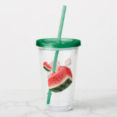 Watermeloensatroon Acryl Drinkbeker (Achterkant)