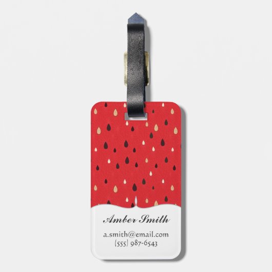 Watermeloensatroon Bagagelabel (Achterkant verticaal)