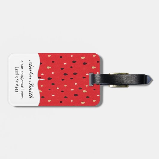 Watermeloensatroon Bagagelabel (Achterkant horizontaal)