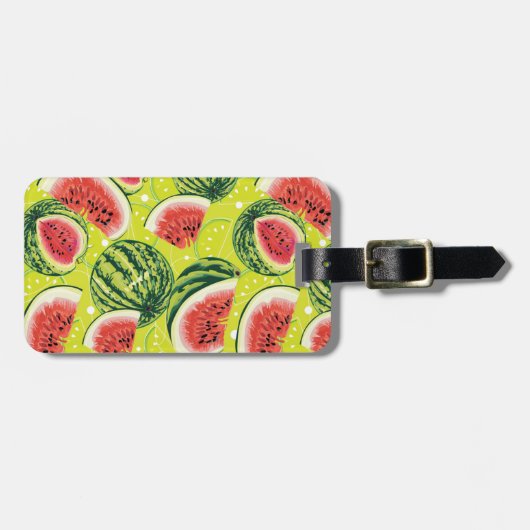 Watermeloensatroon Bagagelabel (Voorkant horizontaal)