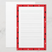 Watermeloensatroon Briefpapier (Voorkant / Achterkant)