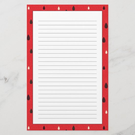 Watermeloensatroon Briefpapier (Voorkant)
