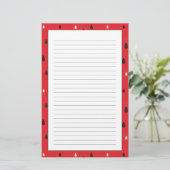 Watermeloensatroon Briefpapier (Staand voorkant)