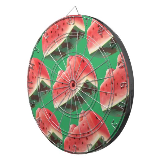 Watermeloensatroon Dartbord (Voorkant Rechts)