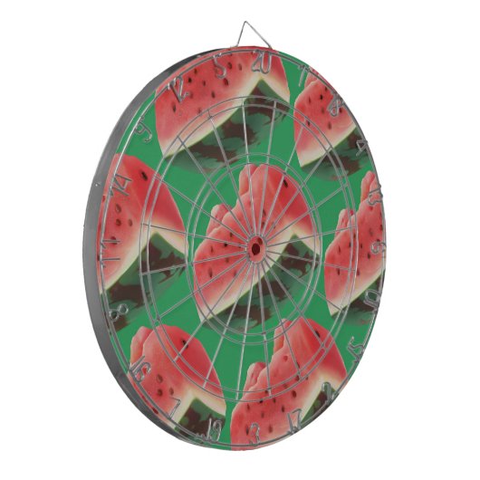 Watermeloensatroon Dartbord (Voorkant Links)
